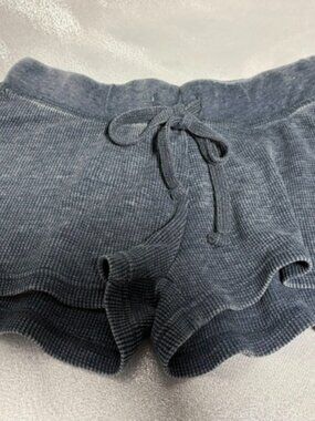 DREAMSICLE BLUE WASHED WAFFLE LOOK SHORTS SMALL